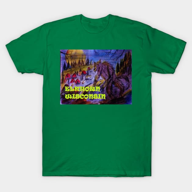 Elkhorn Wisconsin T-Shirt by Great Lakes Artists Group